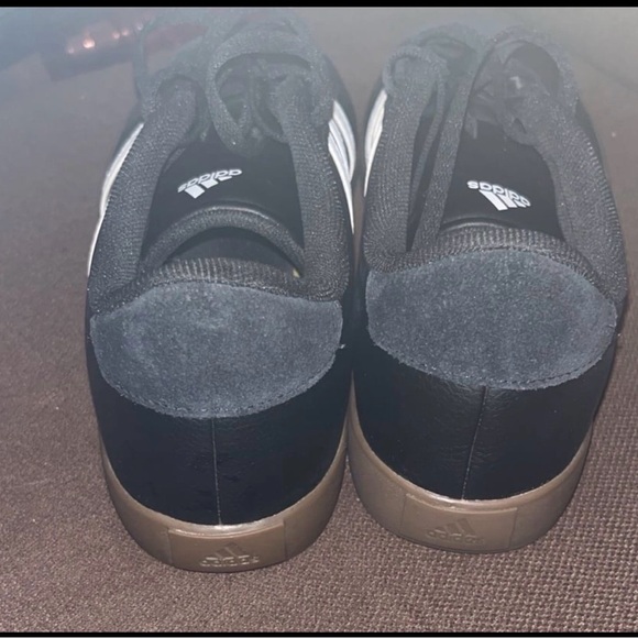 adidas Men’s Black Sneakers with White Stripes - Picture 3 of 5